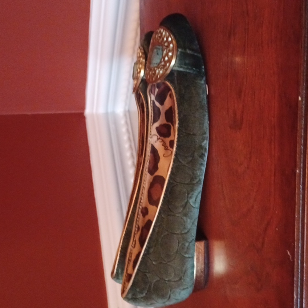 Coach Babs Signature Velvet Flats US Size 5 - Authentic